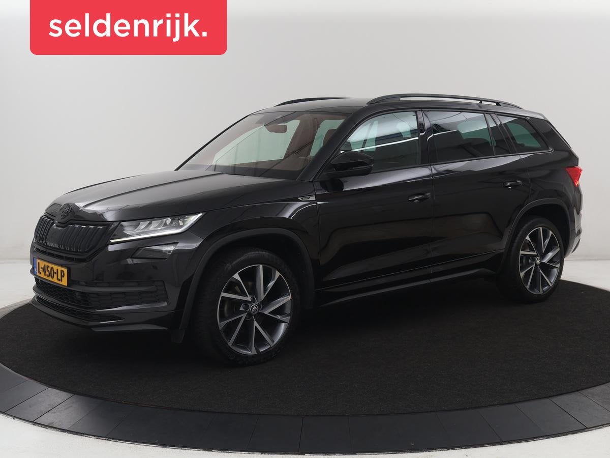Skoda Kodiaq 1.5 TSI Sportline Business | Leder/alcantara |, Auto's, Skoda, 4 cilinders, 150 pk, Zwart, Origineel Nederlands