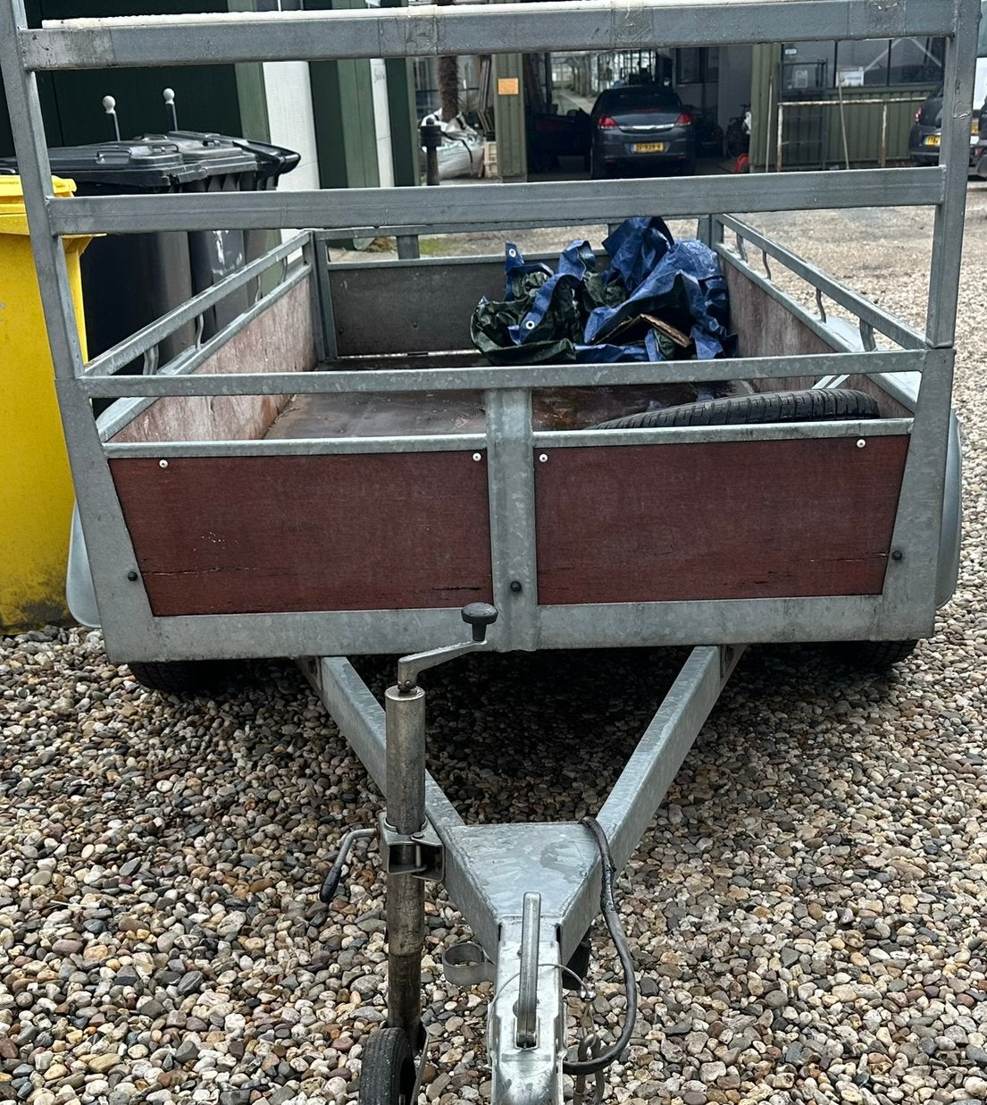 Aanhanger dubbel as 650kg, Ophalen of Verzenden, Zo goed als nieuw