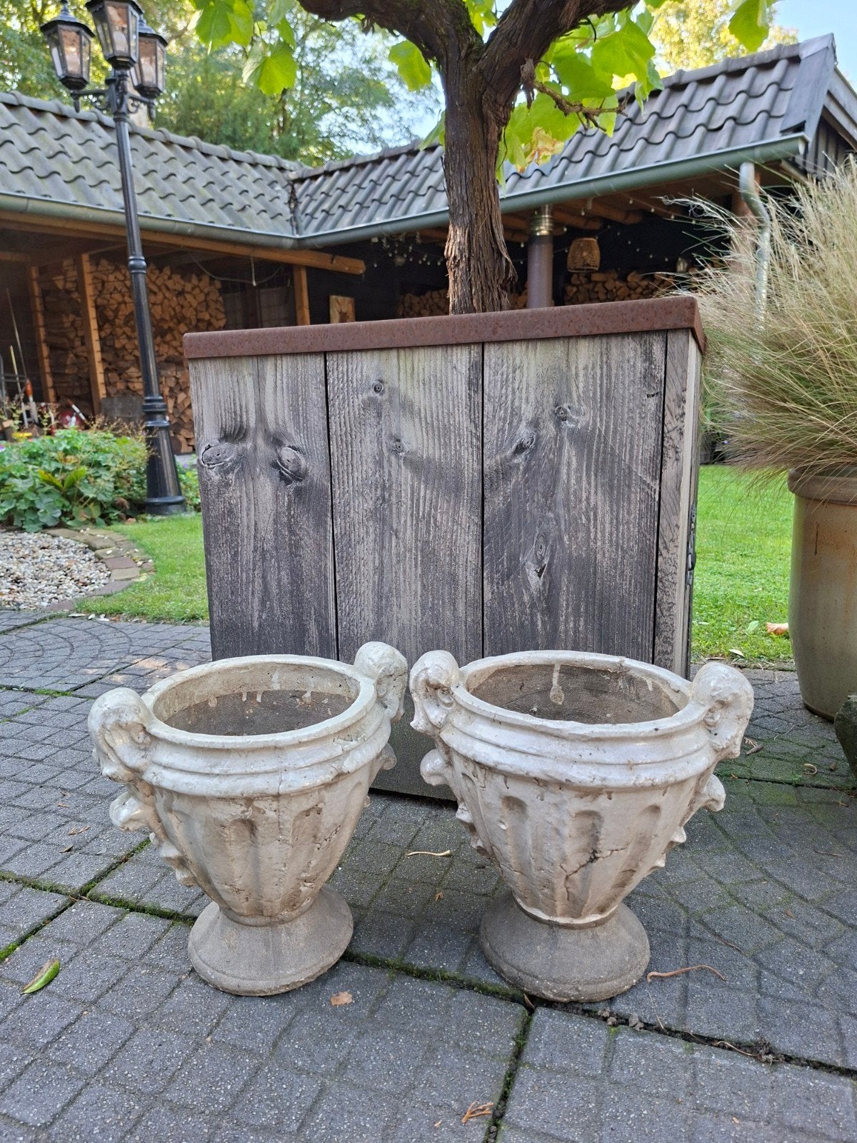 Decoratieve bloempotten voor tuin of balkon, Ophalen, Steen, Gebruikt, Minder dan 60 cm