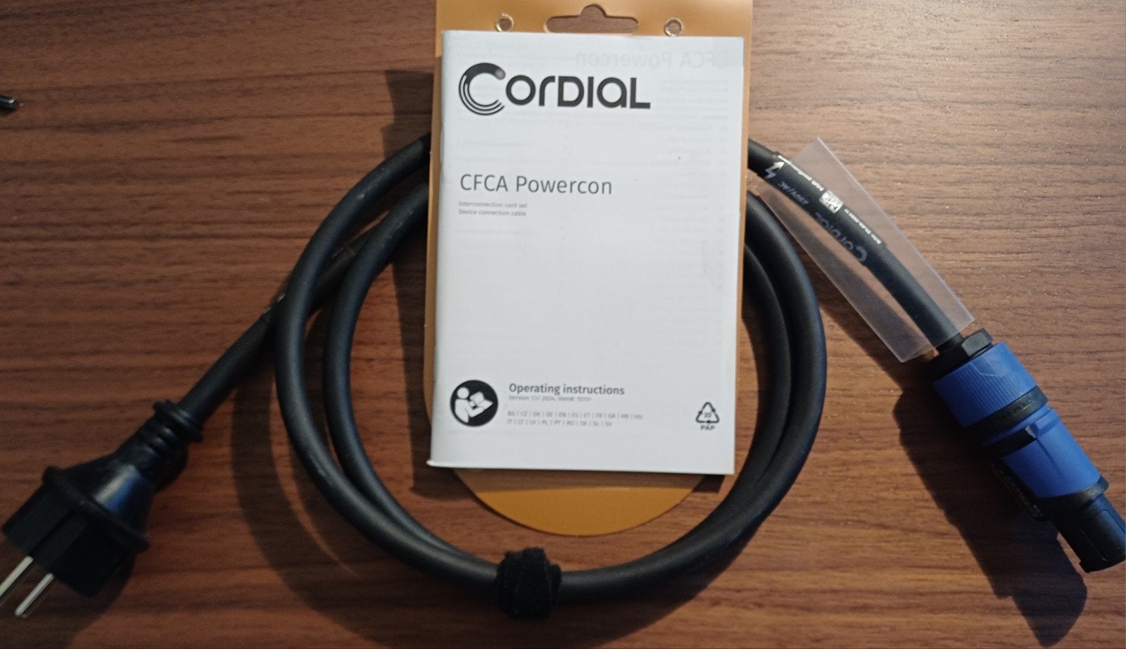 Cordial CFCA Powercon kabel 1,5m, Ophalen of Verzenden, Nieuw, Minder dan 2 meter, Overige kabels