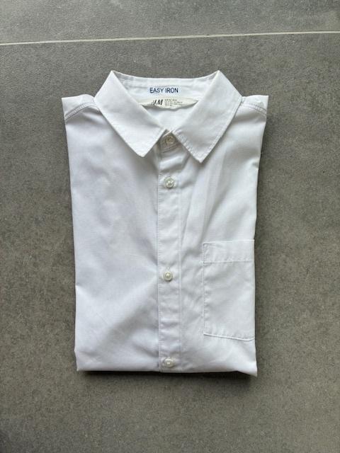 Jongens overhemd wit maat 134, Ophalen of Verzenden, Zo goed als nieuw, Jongen, Overhemd of Blouse