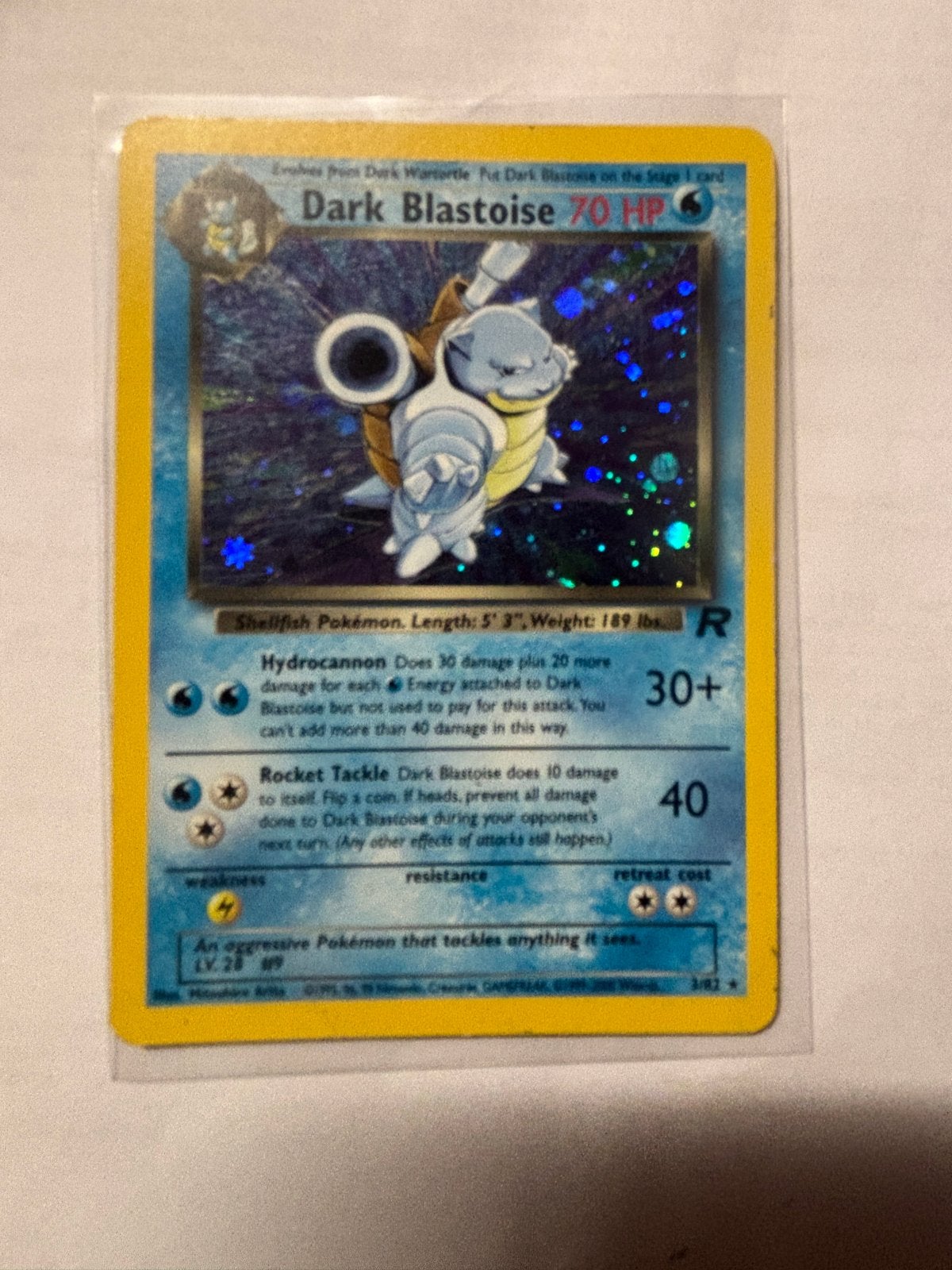 Oudere Pokémon kaarten - waaronder Dark Blastoise 3/82, Verzenden, Gebruikt, Meerdere kaarten, Foil