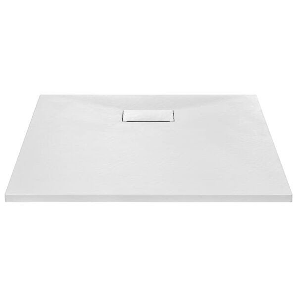 Nieuwe vidaXL Douchebak 90x90 cm SMC wit kunststeen, Ophalen of Verzenden, Nieuw, Steen, Douche