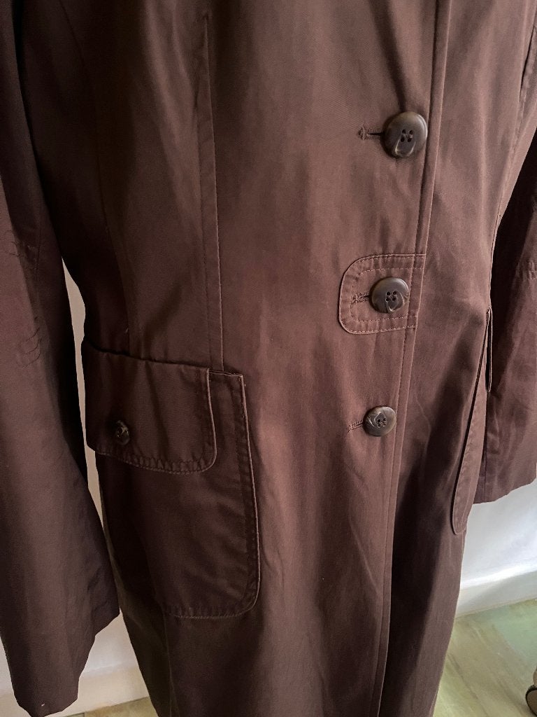 Overjas Trenchcoat Marie Lund 40 donkerbruin, Kleding | Dames, Bruin, Ophalen of Verzenden, Zo goed als nieuw, Maat 38/40 (M)