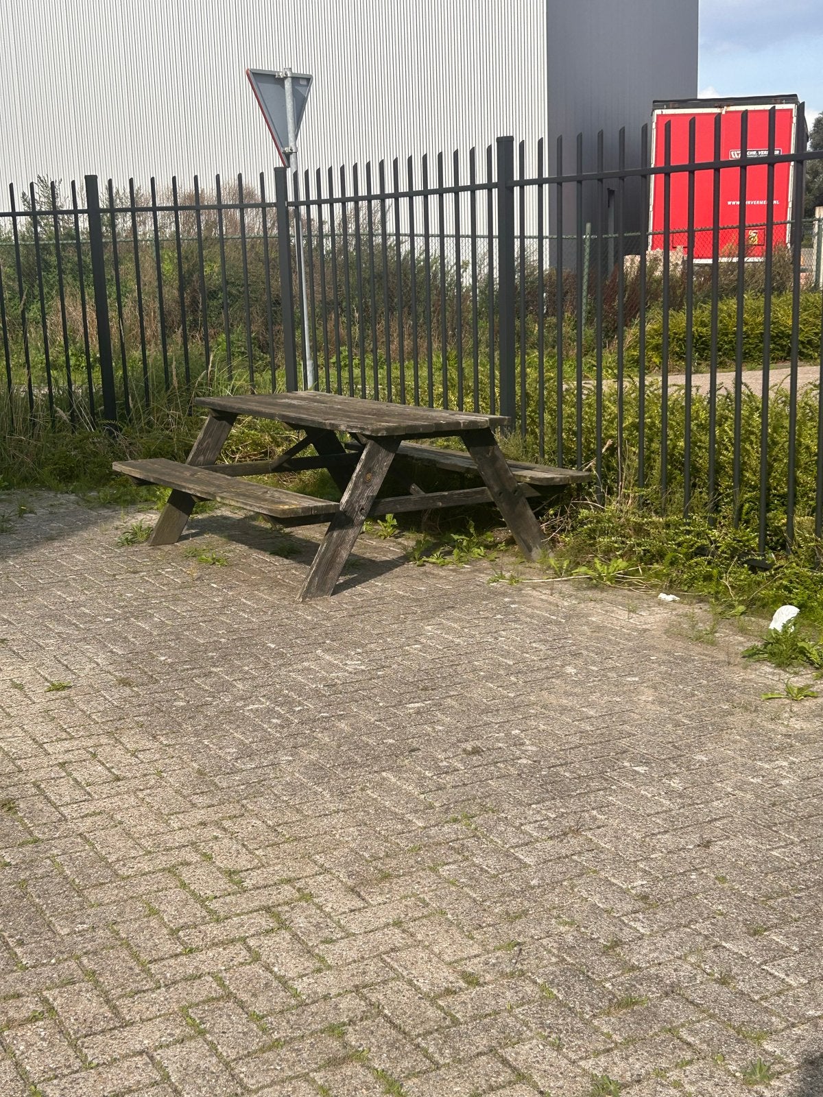 Gratis houten picknicktafel, Ophalen, Gebruikt, Rechthoekig, Hout