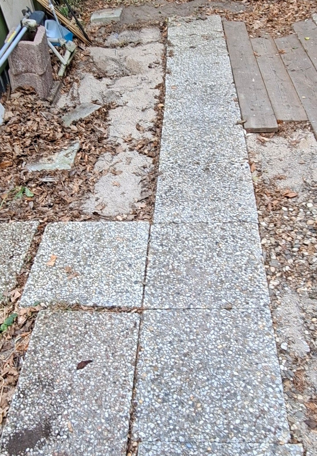 Grindtegels 50 x 50 cm [GERESERVEERD], Ophalen, Gebruikt, Grind, Terrastegels