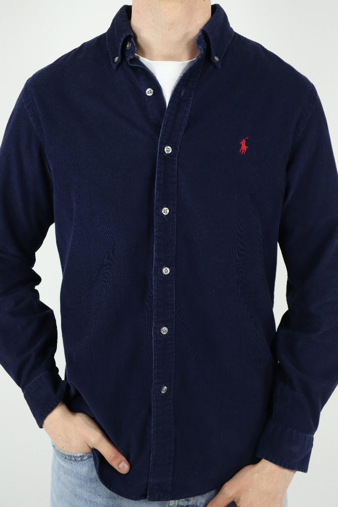 Ralph Lauren corduroy overhemd - M, -, Blauw, -, Ralph Lauren