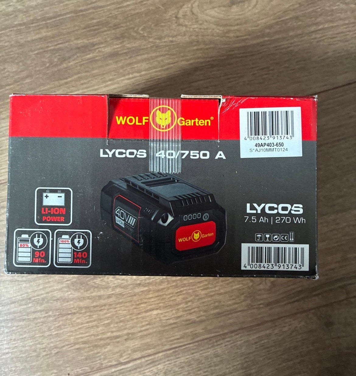 Nieuwe Wolf Garten Lycos 40/750a Li-Ion accu 7.5 Ah en 270 W, Ophalen of Verzenden, Nieuw, Accu