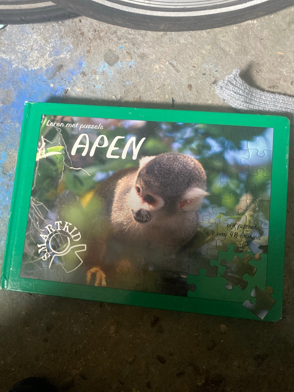 Leren met puzzels: Apen - 5 puzzels van 48 stukjes, Ophalen of Verzenden, 10 tot 50 stukjes, Gebruikt, 4 tot 6 jaar