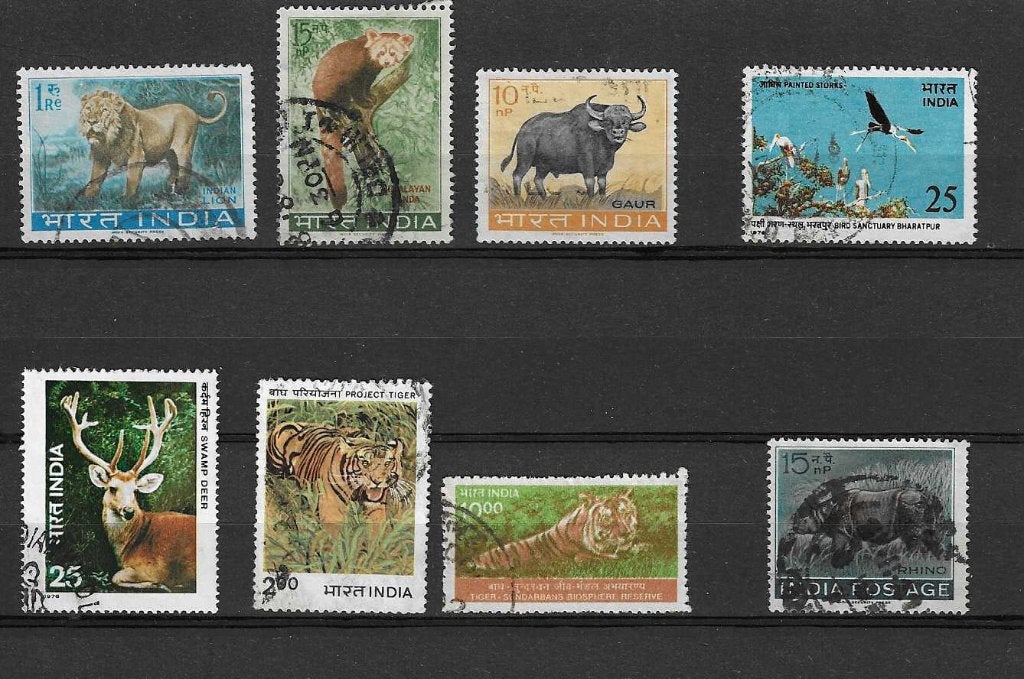 Postzegels India fauna dieren, Ophalen of Verzenden, Gestempeld, Dier of Natuur