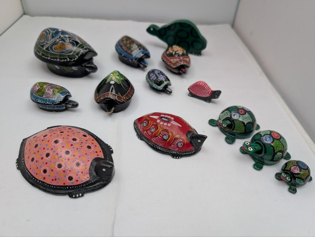 Vintage verzameling schildpadden rek5, Ophalen of Verzenden, Dier