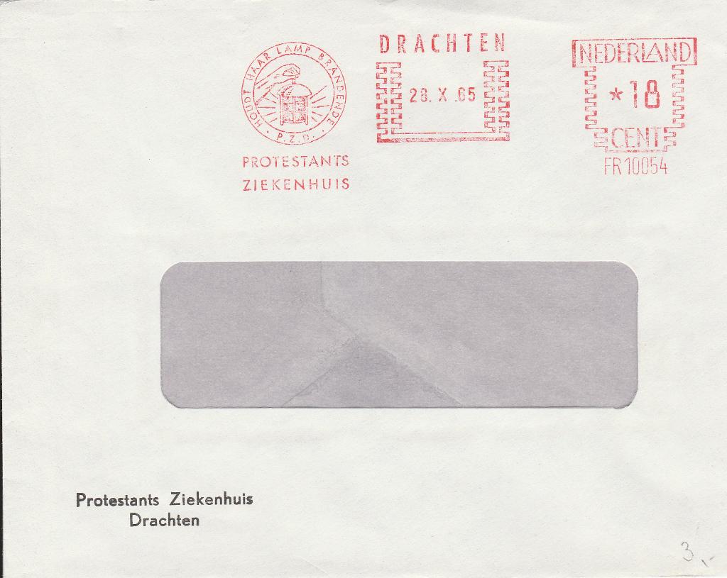 DRACHTEN 1968 PROTESTANTS ZIEKENHUIS, Ophalen of Verzenden, 1960 tot 1980, Gelopen, Friesland