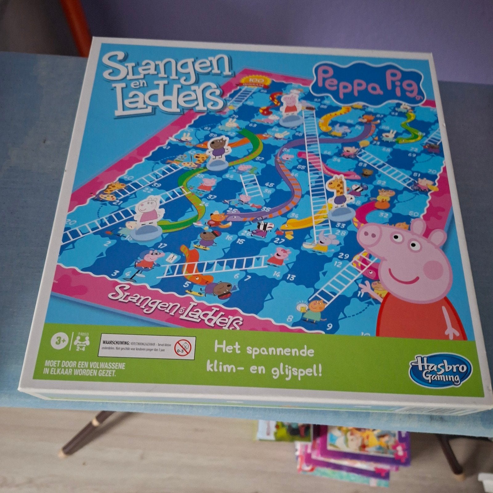 Peppa Pig Slangen en Ladders Bordspel - Hasbro Gaming, Een of twee spelers, Ophalen of Verzenden, Gebruikt, Hasbro Gaming