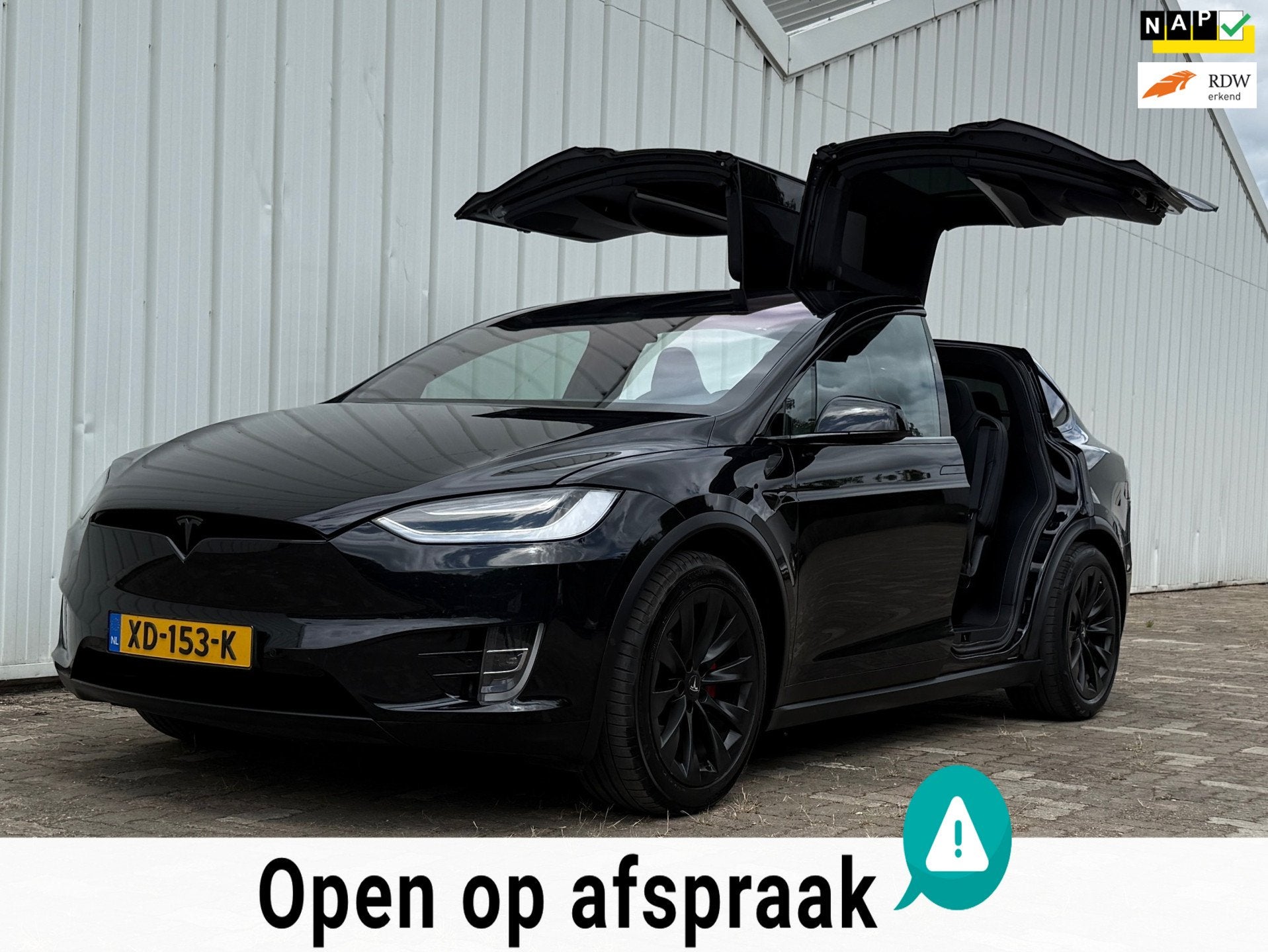 Tesla Model X 100D 7p. Dual Motor FSD MCU2 HW3.0, Auto's, Tesla, Automaat, Model X, Gebruikt, 7 stoelen