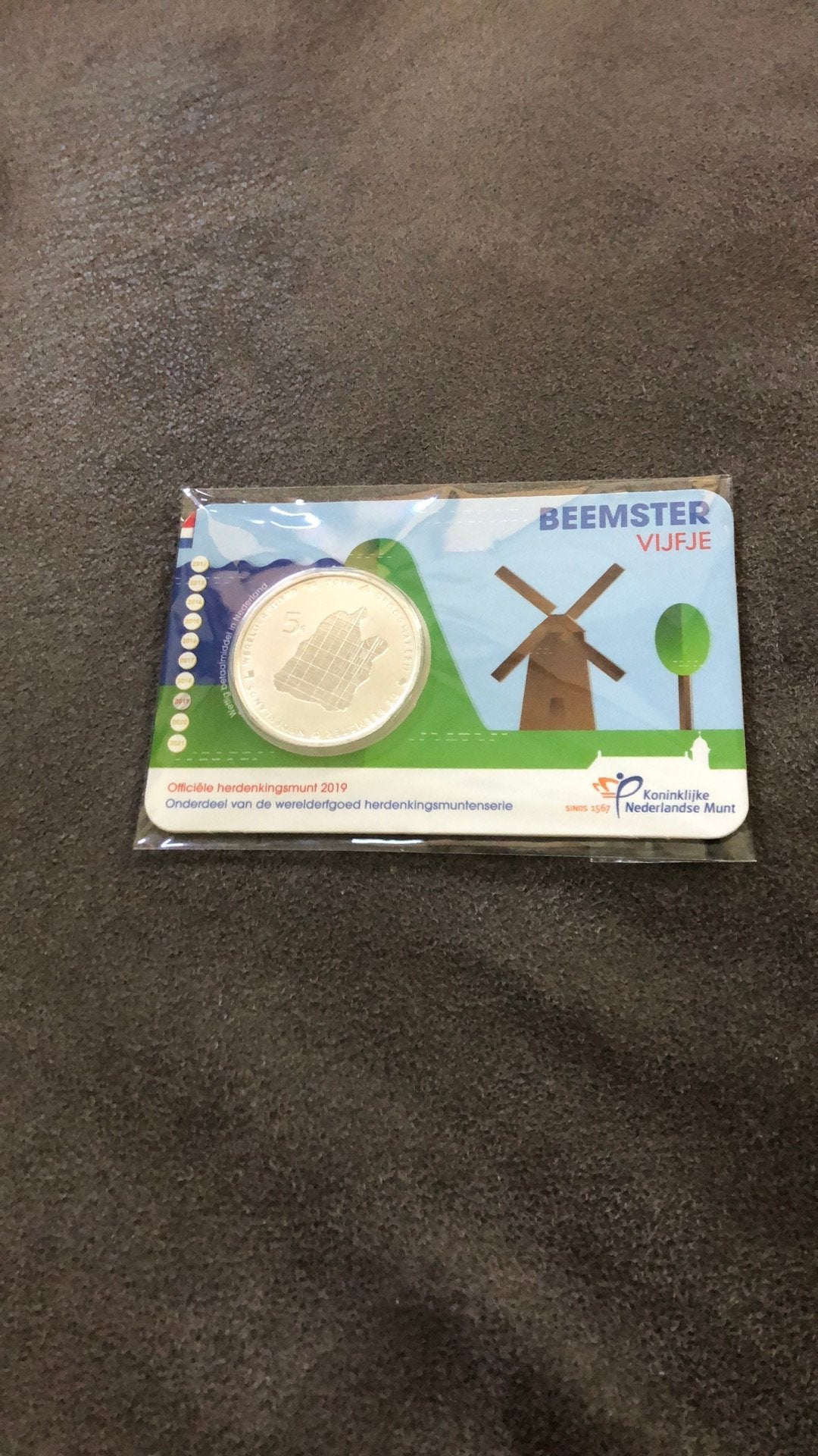 Beemster vijfje, Verzenden, Nederland, Munten