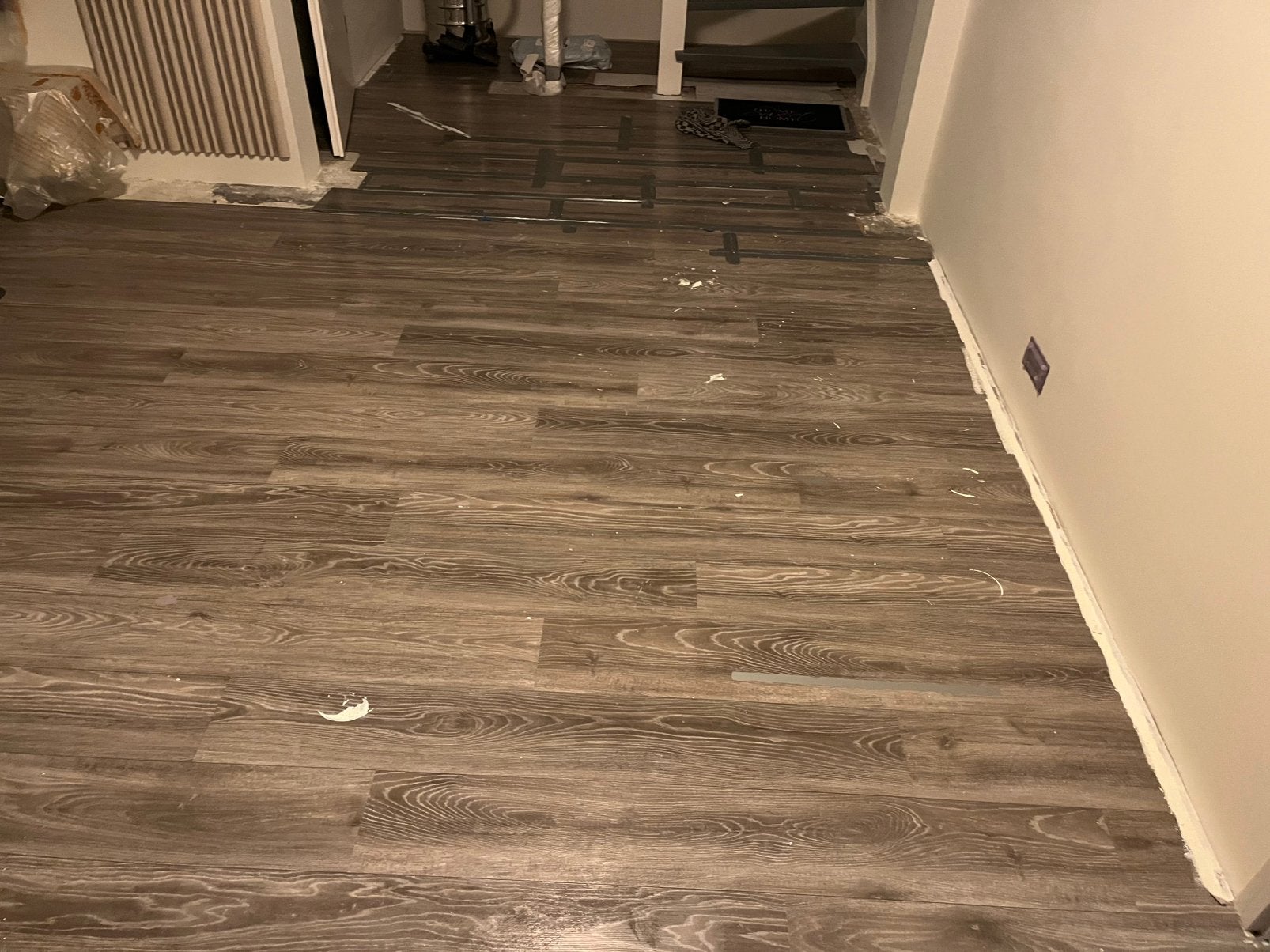 Gratis laminaat grijs 45 m, 50 tot 150 cm, Ophalen of Verzenden, Zo goed als nieuw, 10 m² of meer
