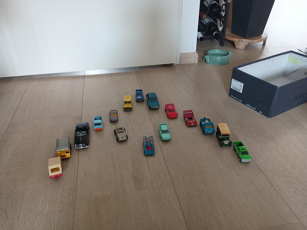 Lot diverse auto's (16 stuks), oa Majorette en Matchbox, Overige merken, Gebruikt, Auto, Groter dan 1:32