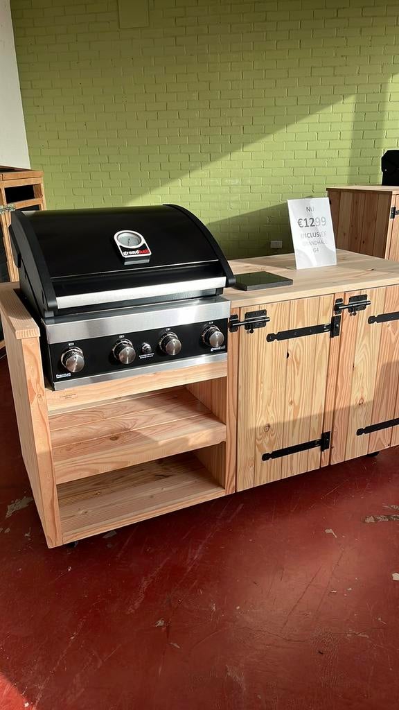 Buitenkeuken inclusief grandhall g4, Tuin en Terras, Buitenkeukens, Verzenden, Zo goed als nieuw, Gas