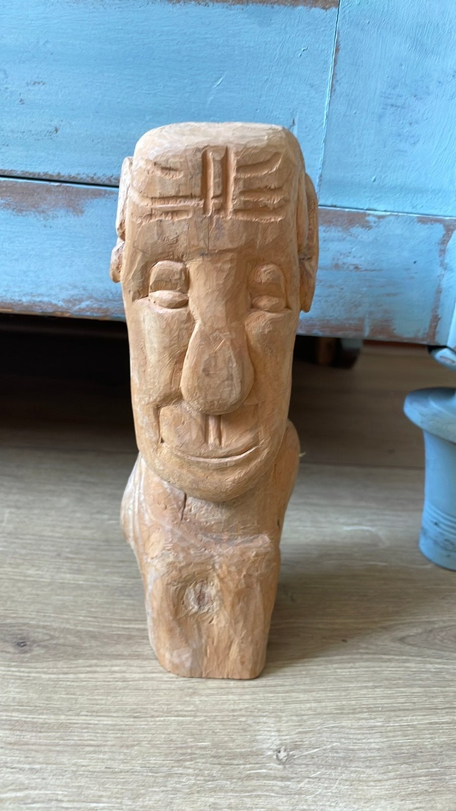 Prachtig houten beeld Stoneman, Ophalen of Verzenden