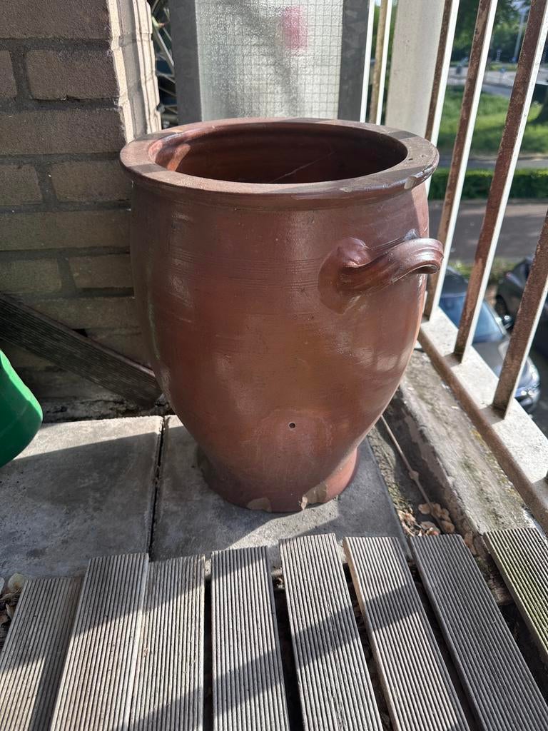 Vintage keulse pot met handvaten, Ophalen, Zo goed als nieuw, Rond, Minder dan 30 cm