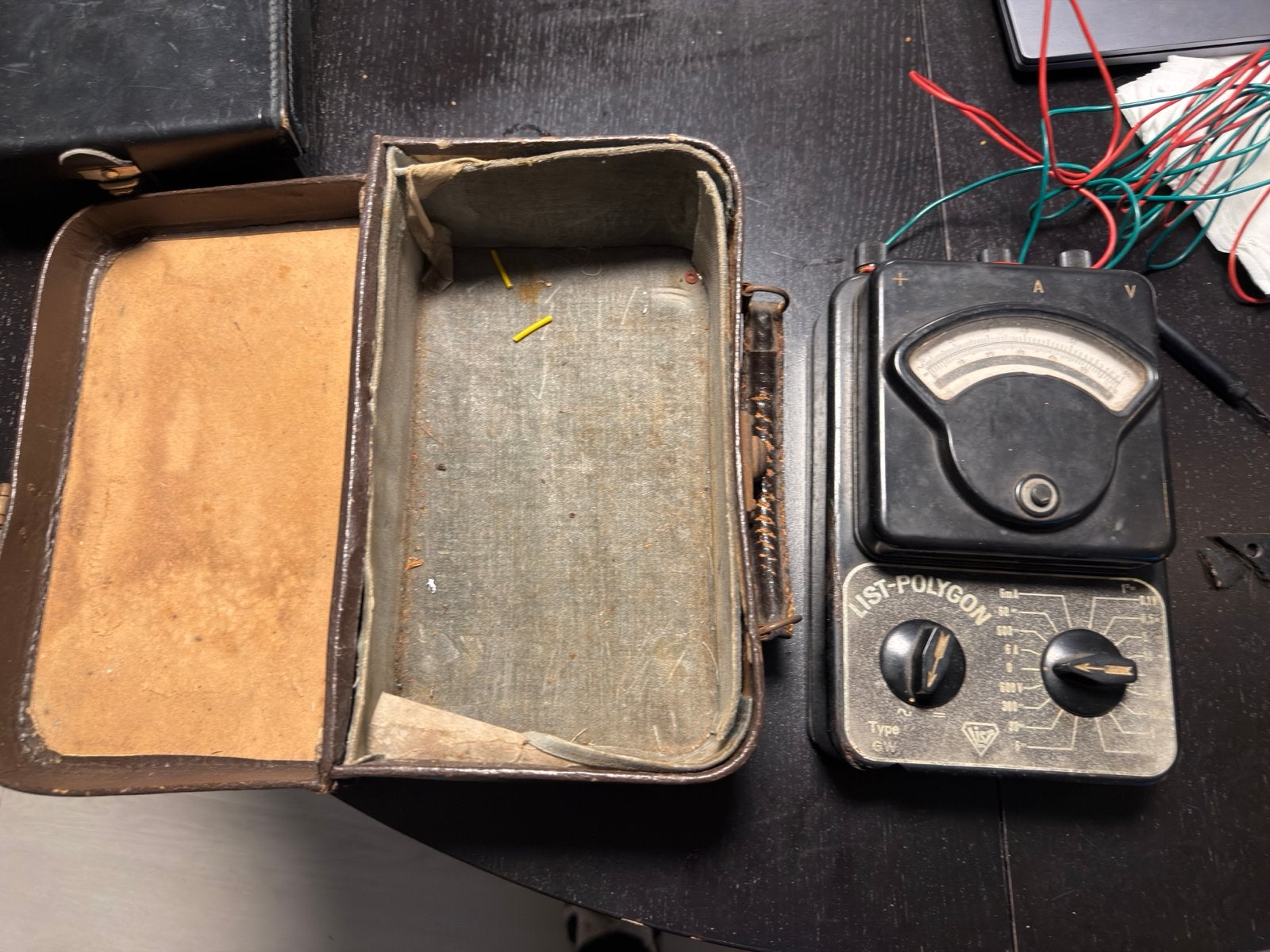 Vintage List-Polygon Multimeter Type 6W met koffer, Ophalen, Gebruikt, Multimeter