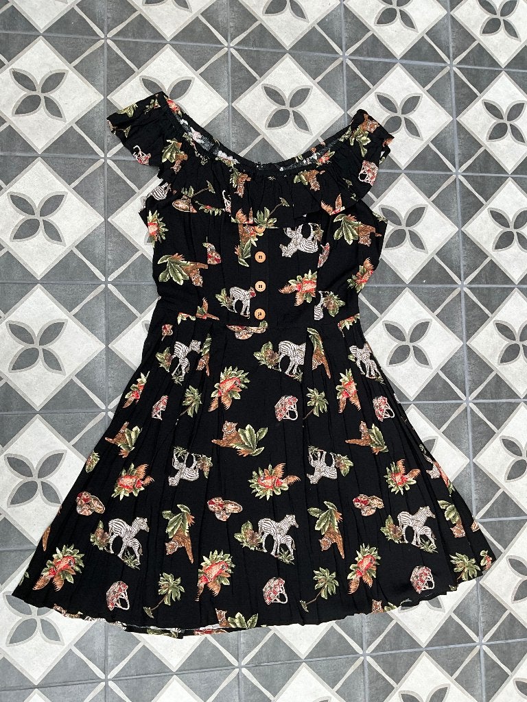 Hell Bunny - Messina mini dress Maat M/UK12 zie foto, Maat 38/40 (M), Hell Bunny - Messina mini dress Maat M/UK12 zie foto, Zwart