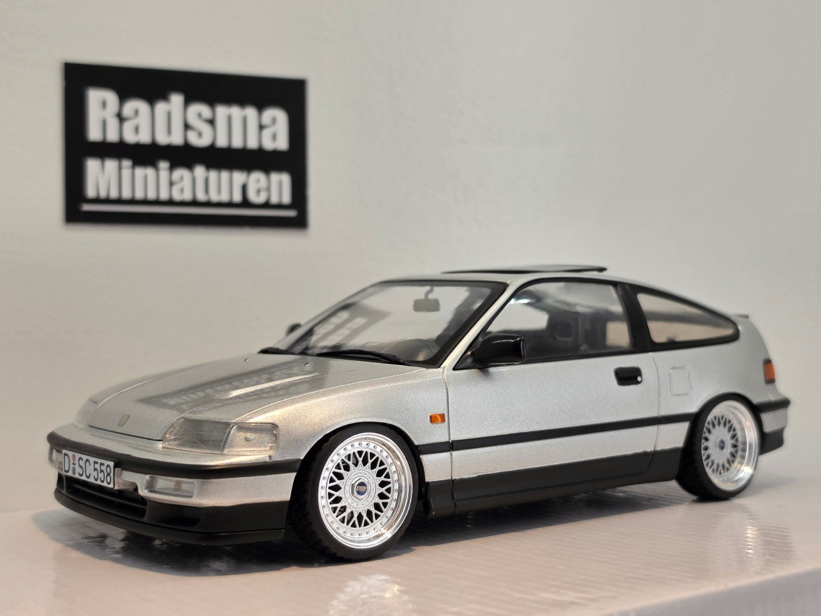 Honda CR-X Coupe - Verlaagd/BBS/Schuifdak 1:18 Norev Custom, Auto, Nieuw, Norev, Ophalen of Verzenden