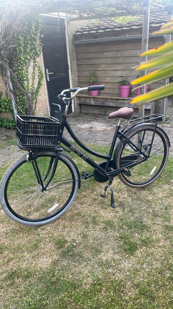 Spirit meisjesfiets met mandje en bagagedrager, Overige merken, Terugtraprem, Gebruikt, Ophalen of Verzenden