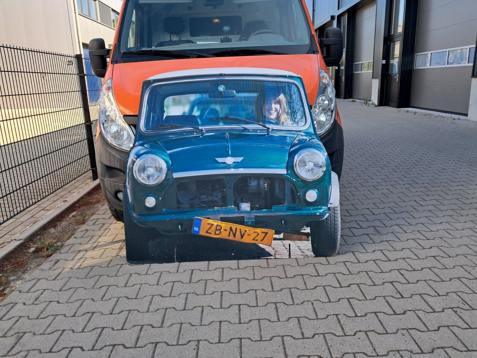 Mooie Lifesize Mini classic reclame plaat super leuk., Ophalen, Reclamebord, Eu, Gebruikt