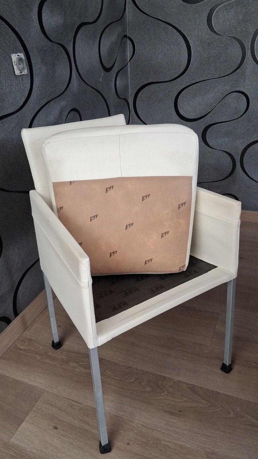 Stoelen witte leer, Ophalen of Verzenden, Wit