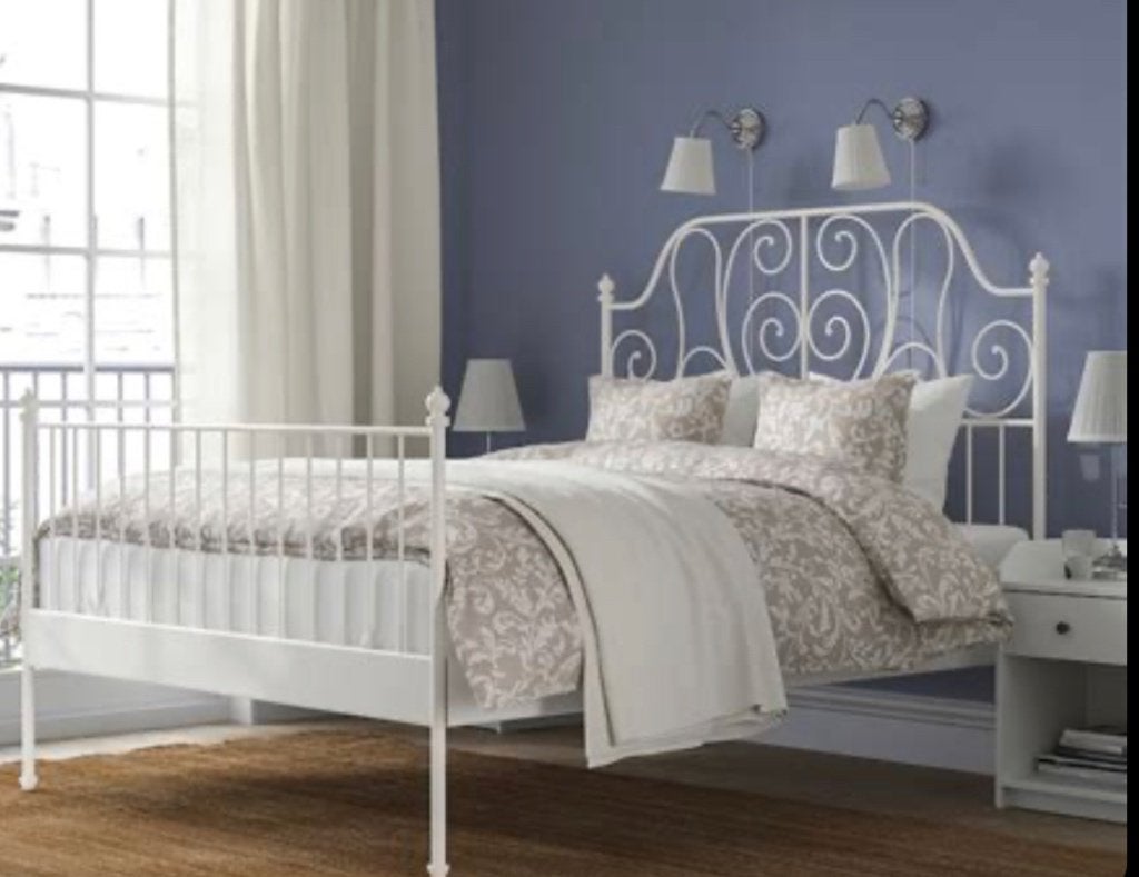 IKEA bed LEIRVIK 140200, Ophalen, Gebruikt, 140 cm, Twijfelaar