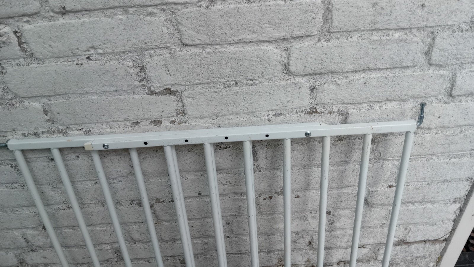Wit metalen veiligheidshekje voor kinderen of huisdieren, Ophalen of Verzenden