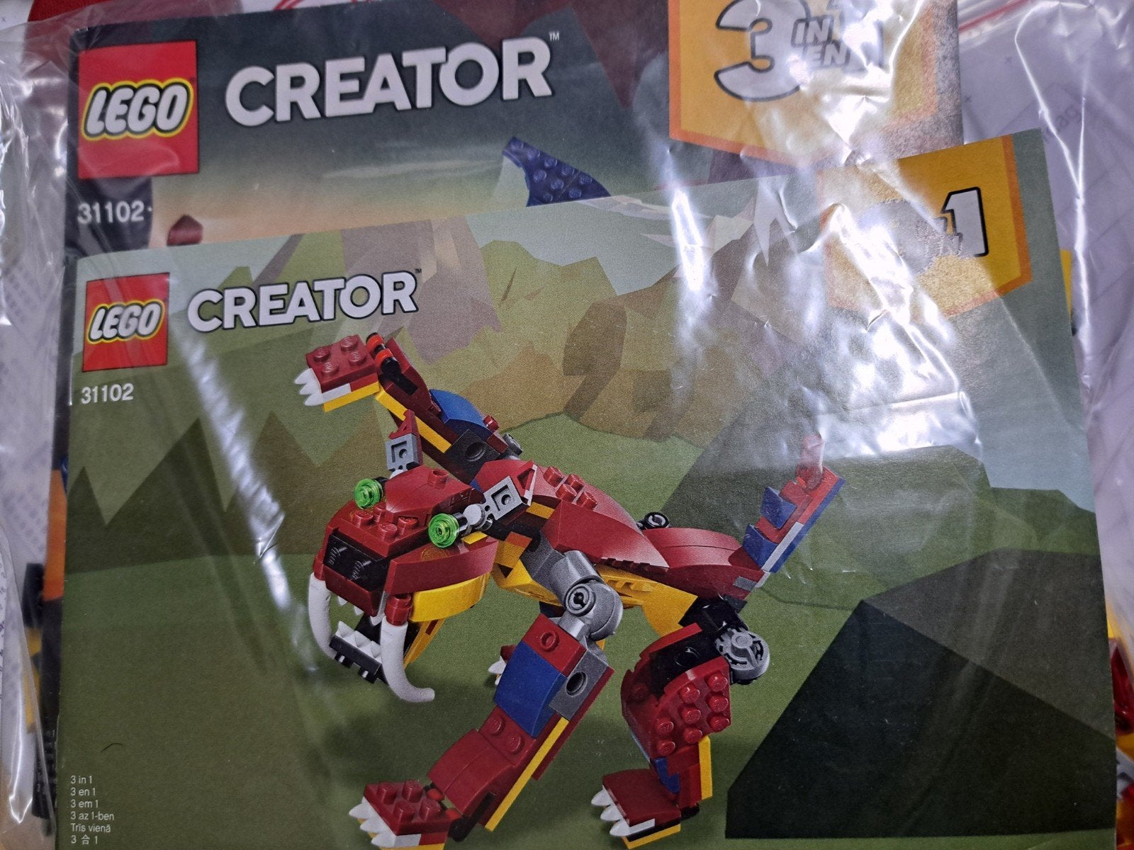 LEGO Creator 31102 Vuur Draak 3-in-1, Ophalen of Verzenden, Zo goed als nieuw