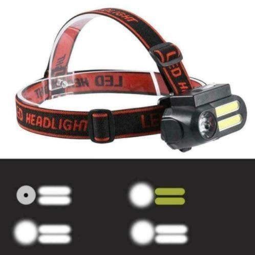 Xanes NF-611 Led +2COB 650LM 4 Modes hoofdlamp 90 Draaibare, Ophalen, Nieuw, Batterij