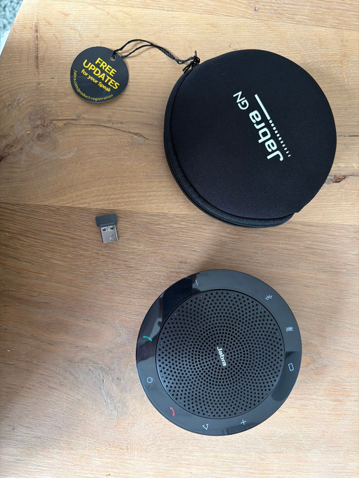 Jabra Speak 710 MS Speakerphone met USB-dongle en hoes, Computers en Software, Pc speakers, Ophalen, Nieuw, Overige typen