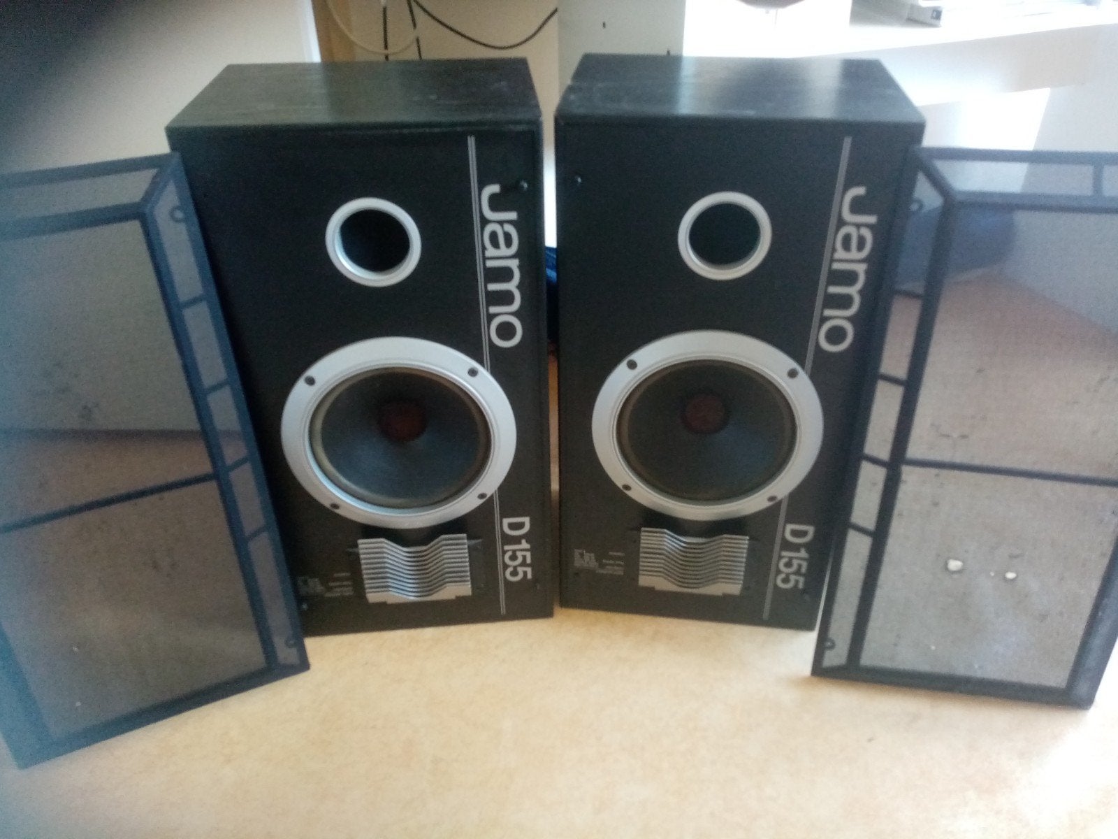2 Grote Jamo D155 muziek boxen 60 cm hoog., Audio, Tv en Foto, Ophalen, Gebruikt, 60 tot 120 watt, Jamo