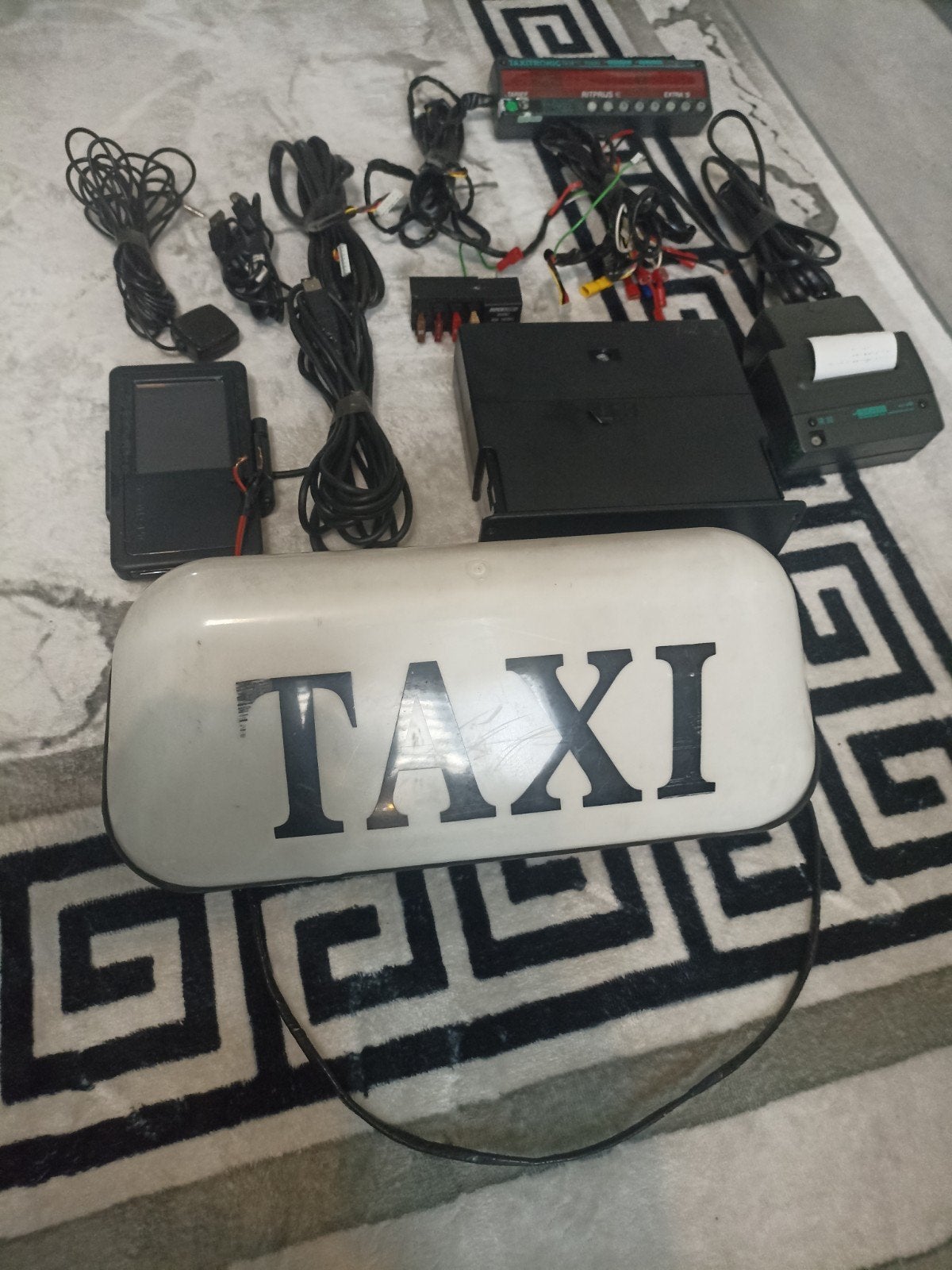 Taxitronic computerbord G-3 taximeter met alle kabels, Auto diversen, Ophalen of Verzenden