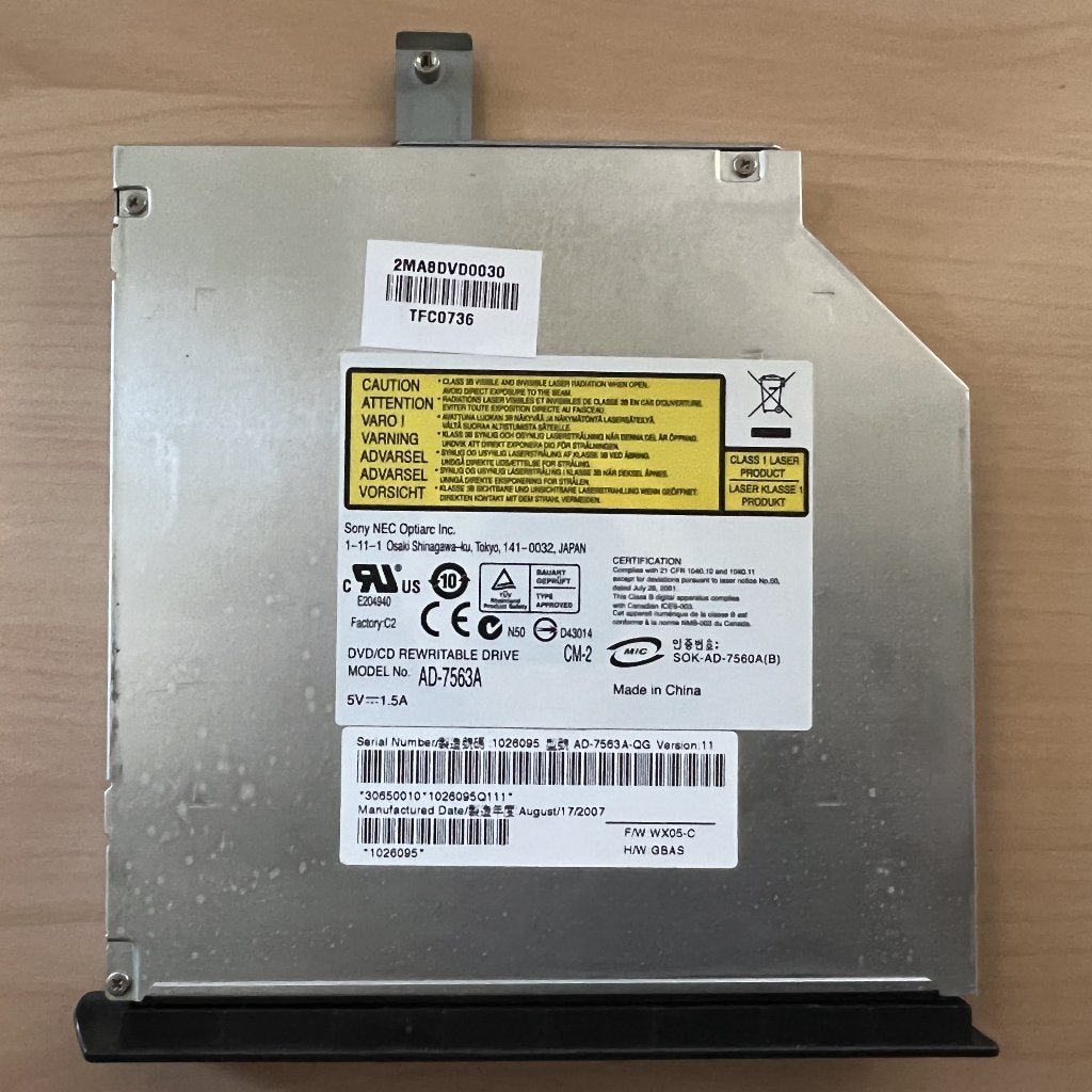 Sony NEC Optiarc AD‑7563A IDE DVD/CDRW optisch drive, Computers en Software, Optische drives, Ophalen of Verzenden, Zo goed als nieuw