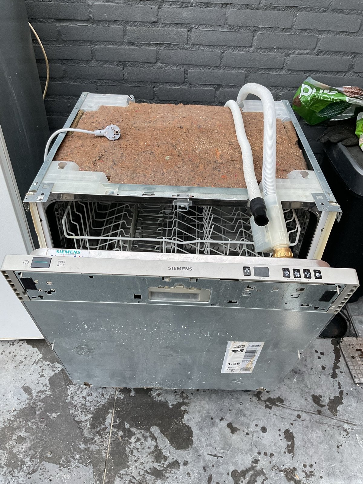 Siemens SE64M363EU/40 Inbouw Vaatwasser - Gebruikt, Ophalen, Gebruikt, 60 cm of meer, Energieklasse A of zuiniger