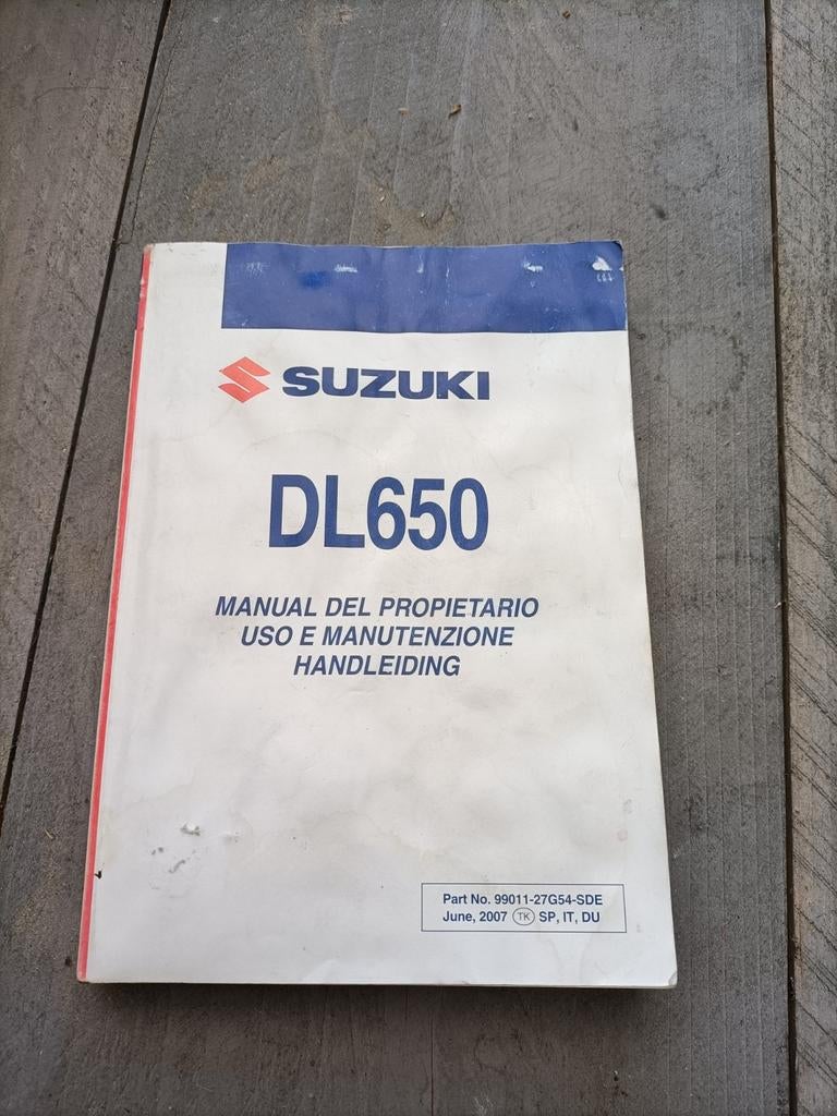Handleiding Suzuki V-Strom DL650 (2007), Ophalen of Verzenden, Suzuki