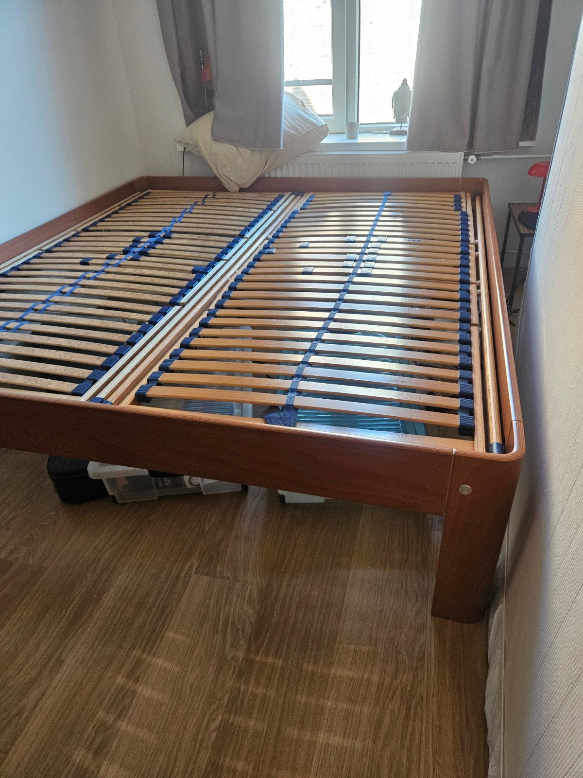 Auping Auronde 2000 bedframe 180 x 200 x 48, Huis en Inrichting, Slaapkamer | Bedden, Ophalen, Gebruikt, Bruin, Tweepersoons