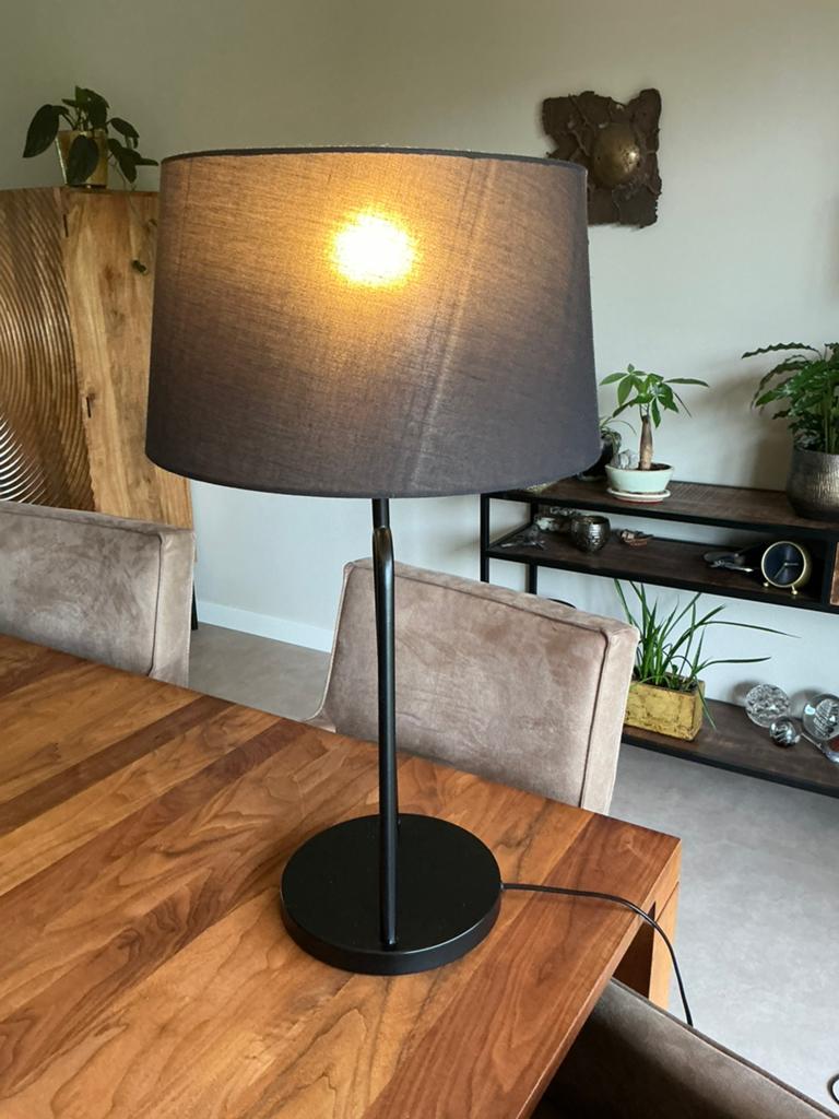 Te koop tafellamp zwart, Ophalen, Stof, Minder dan 50 cm