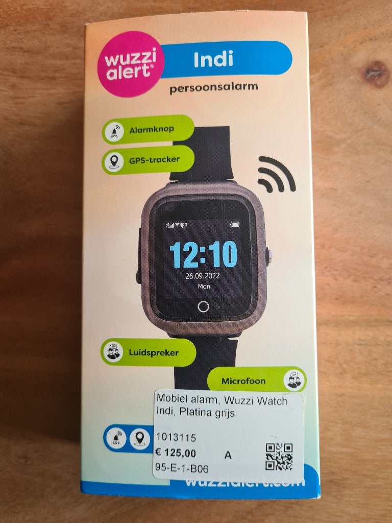 Persoonsalarm horloge - valhorloge - alarm hulpbehoefenden, Zwart, Ophalen of Verzenden, Zo goed als nieuw, GPS