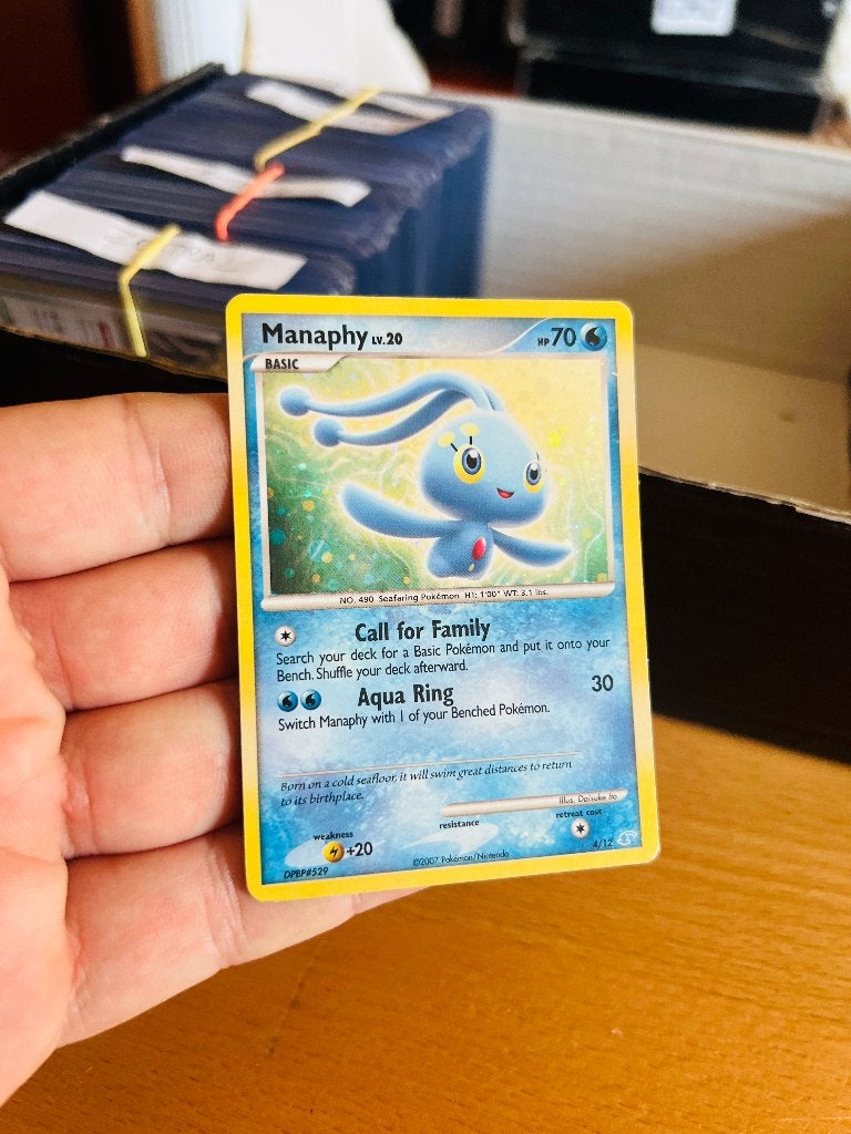 Manaphy 4/12 Holo Trainer Kit Pokemon, Verzenden, Zo goed als nieuw, Losse kaart, Foil