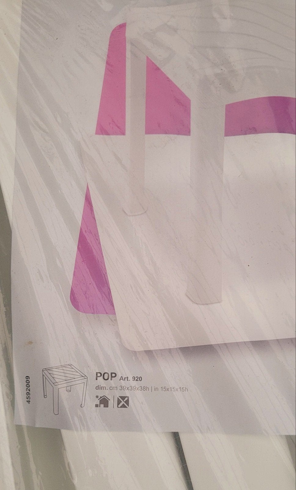 Nieuwe Tavolino Pop bijzettafel, wit, kunststof, Vierkant, Minder dan 50 cm, Ophalen of Verzenden, Minder dan 50 cm