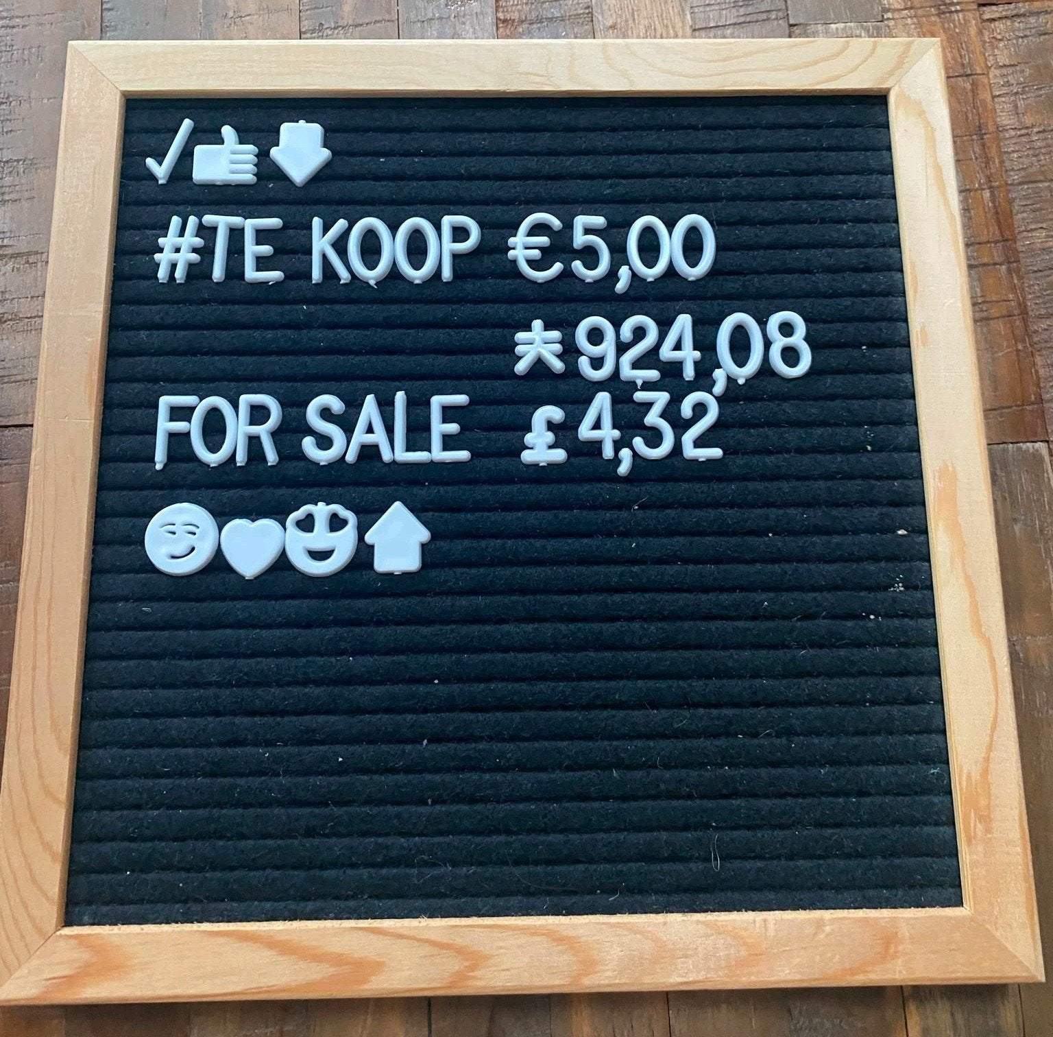 Letterbord, Ophalen of Verzenden, Gebruikt, Kunststof