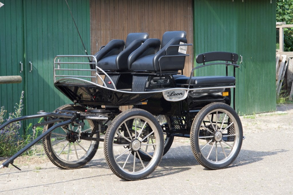 Leon Easystep Max enkel dubbel span menwagen, Dieren en Toebehoren, Rijtuigen en Koetsen, Zo goed als nieuw, Overige typen, Paard of Pony