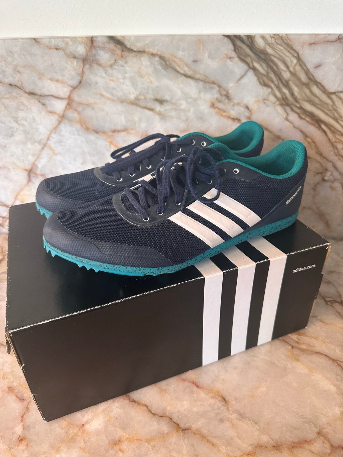 Adidas Distancestar Spikes - Hardloopschoenen, Sport en Fitness, Loopsport en Atletiek, Adidas, Ophalen of Verzenden, Zo goed als nieuw
