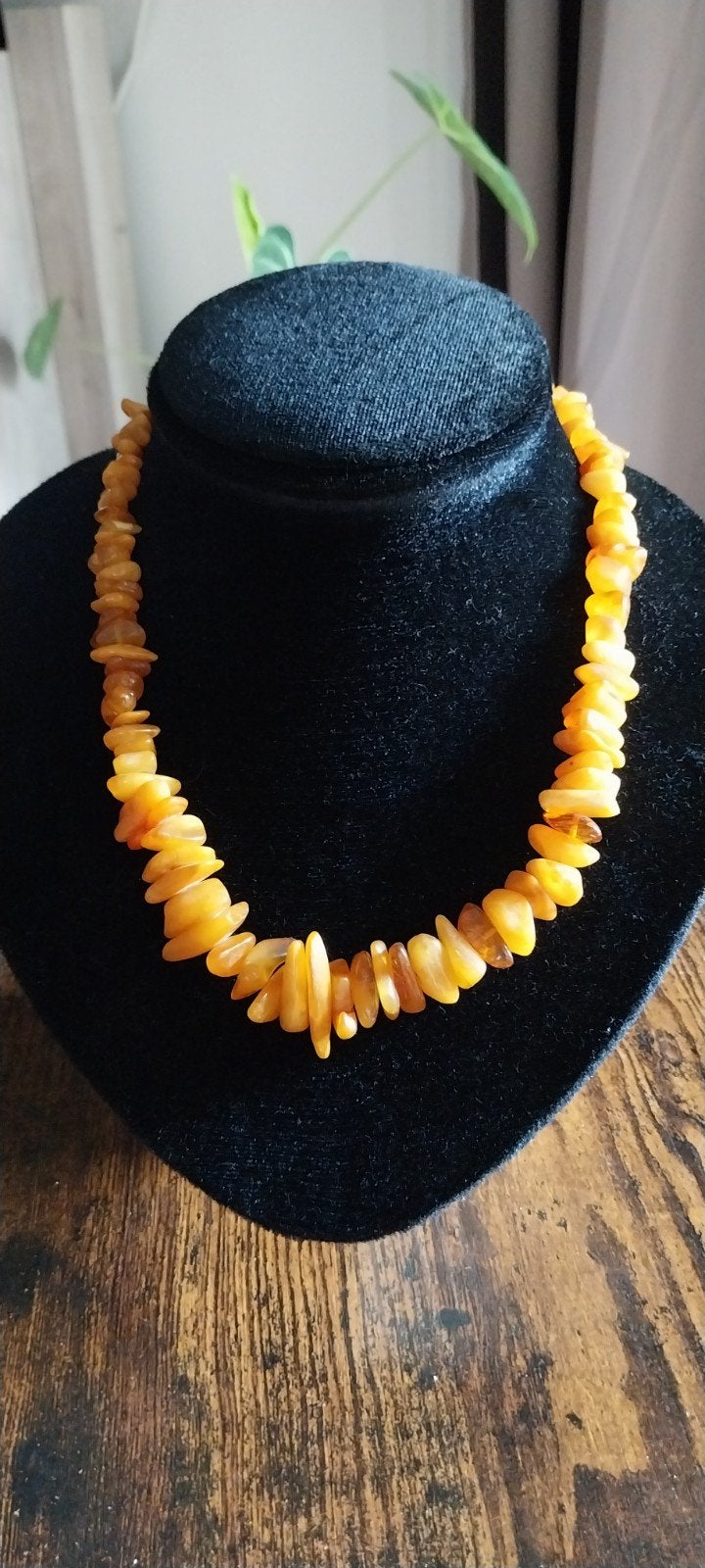 amber ketting met zilver slot 925, Ophalen, Verstelbaar, Zo goed als nieuw, Zilver