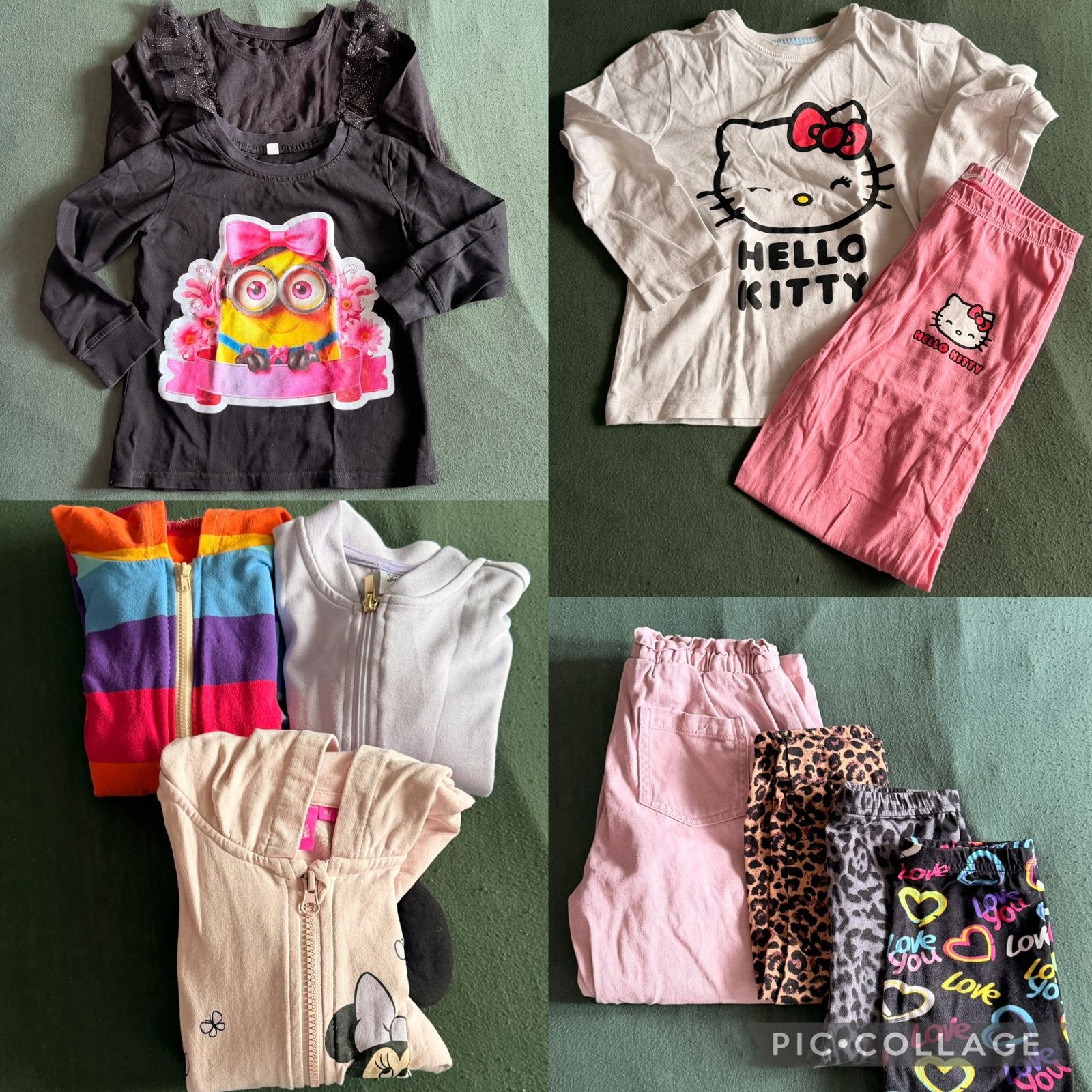 Large girls' clothing bundle (size 110/116) & boots size 28, Ophalen, Zo goed als nieuw